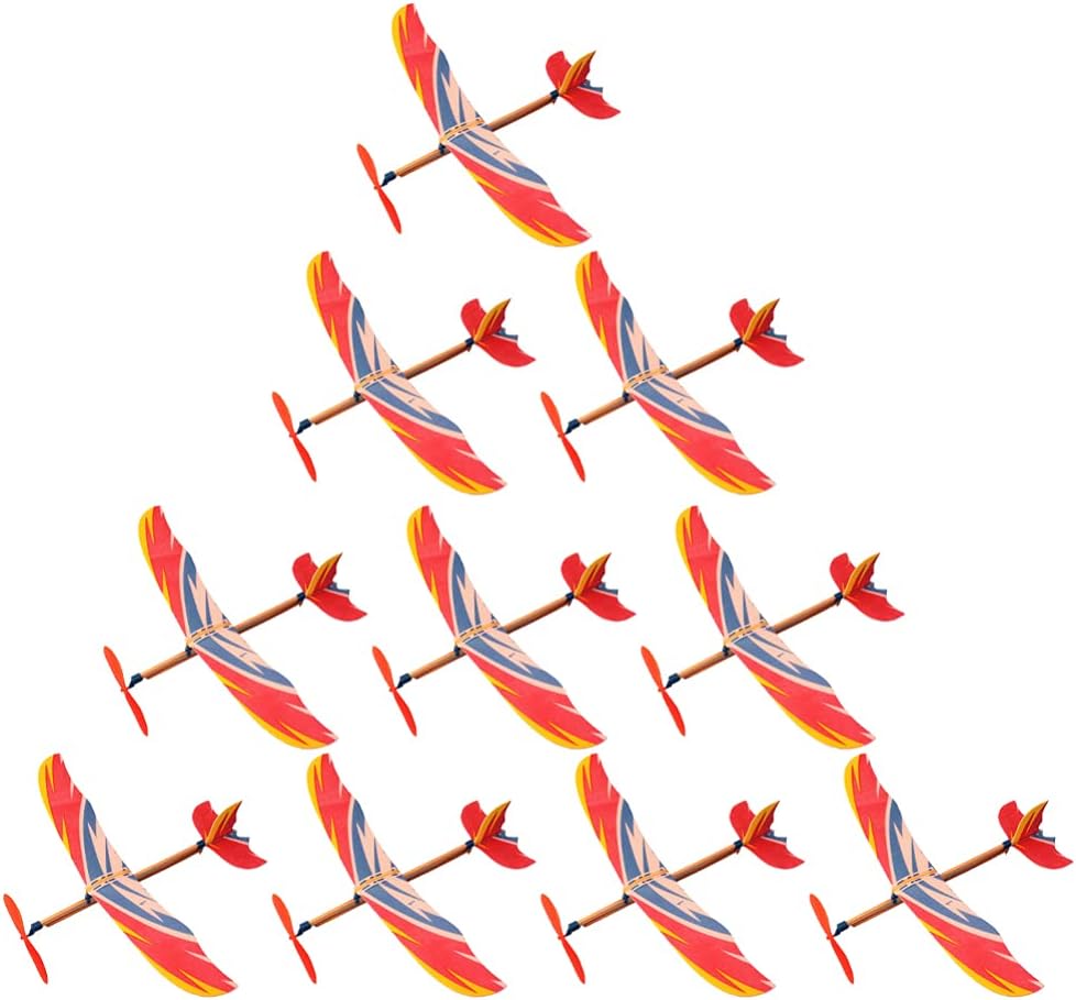 Kids Outdoor Fun - 5/10Pcs Rubber Band Powered Airplane Model