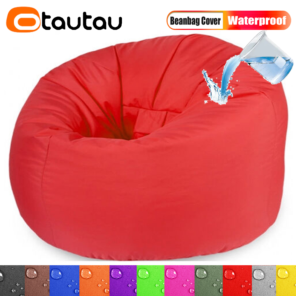 Kids Outdoor Lounge Chair With Umbrella - OTAUTAU Outdoor Waterproof Bean Bag Cover