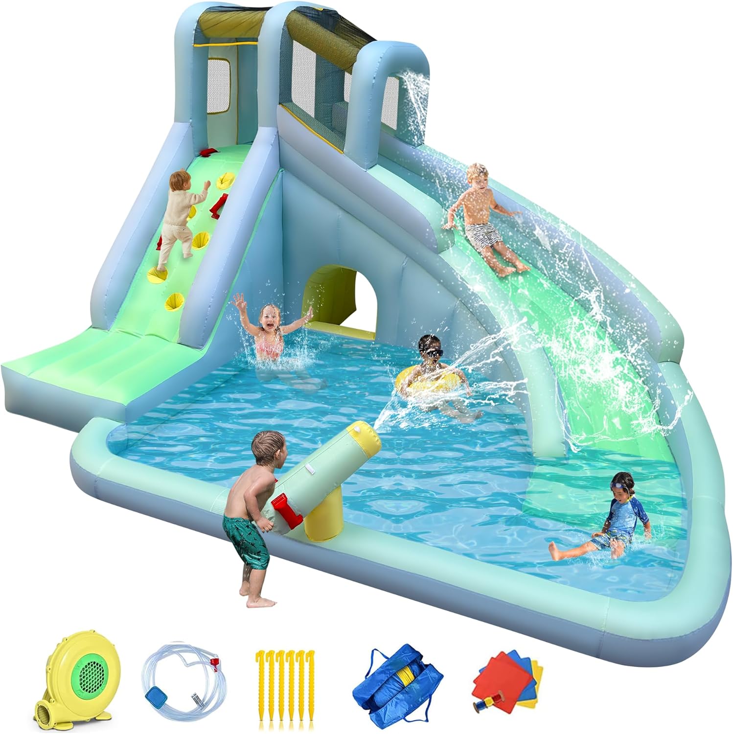 6-in-1 Inflatable Kids Bounce  - Kids Outdoor Climbing recension och pris
