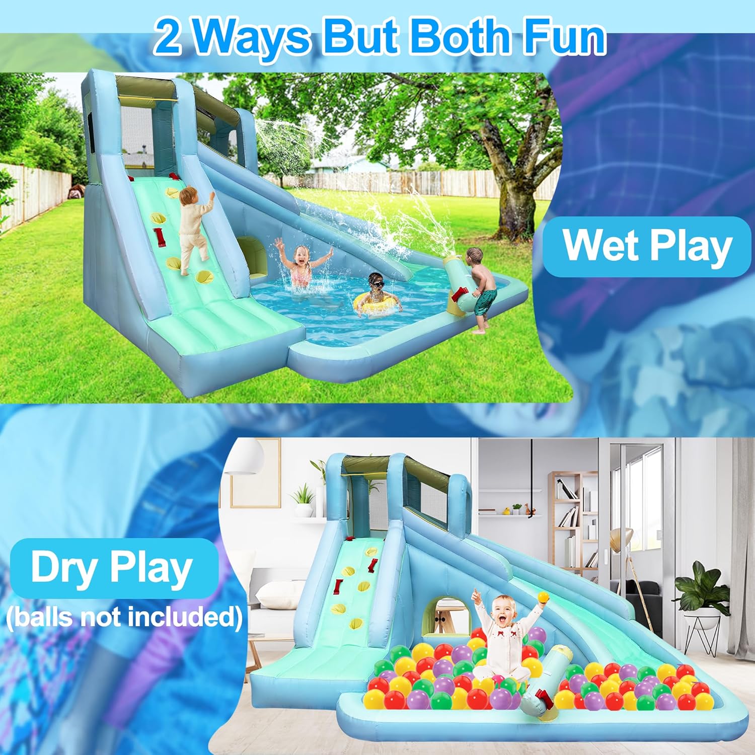 6-in-1 Inflatable Kids Bounce  - Kids Outdoor Climbing recension och pris