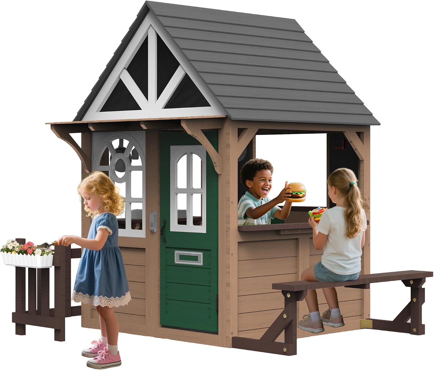 Seizeen Outdoor Play House for - Kids Outdoor Playhouse recension och pris