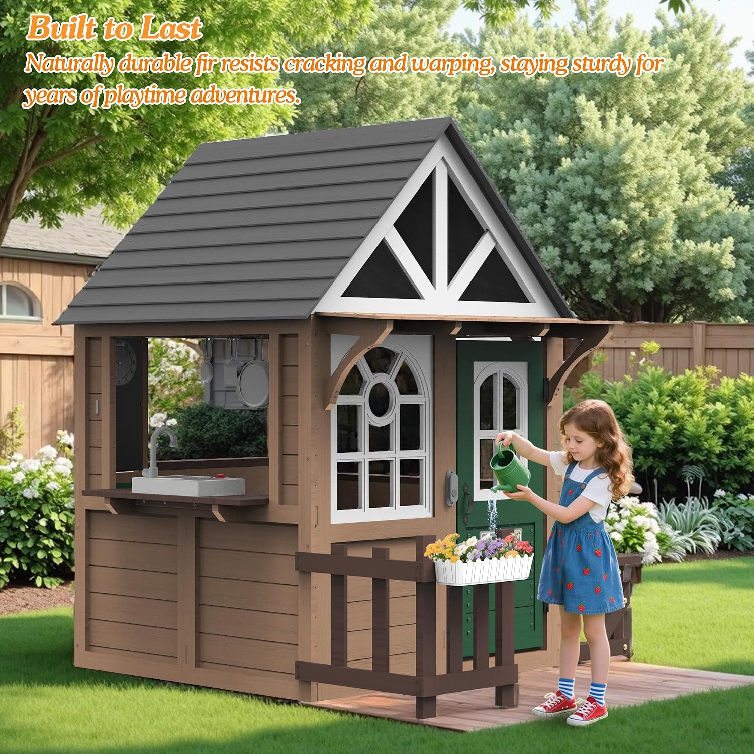 Seizeen Outdoor Play House for - Kids Outdoor Playhouse recension och pris