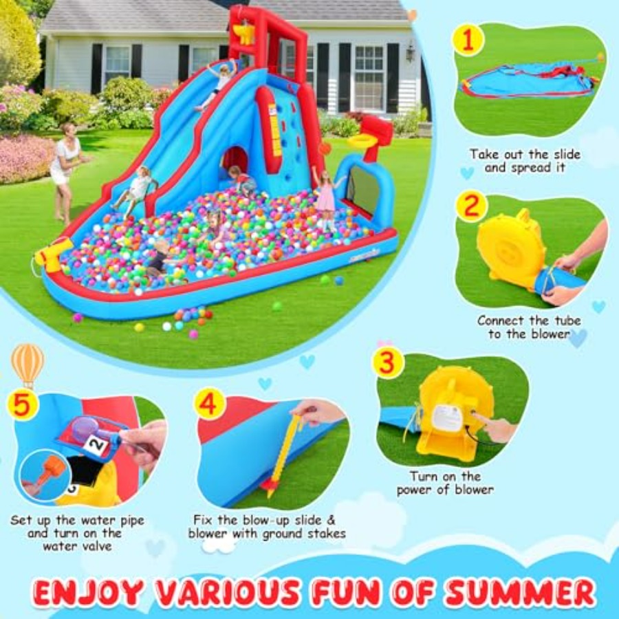 Backyard outdoor water slide i - Kids Outdoor Climbing recension och pris