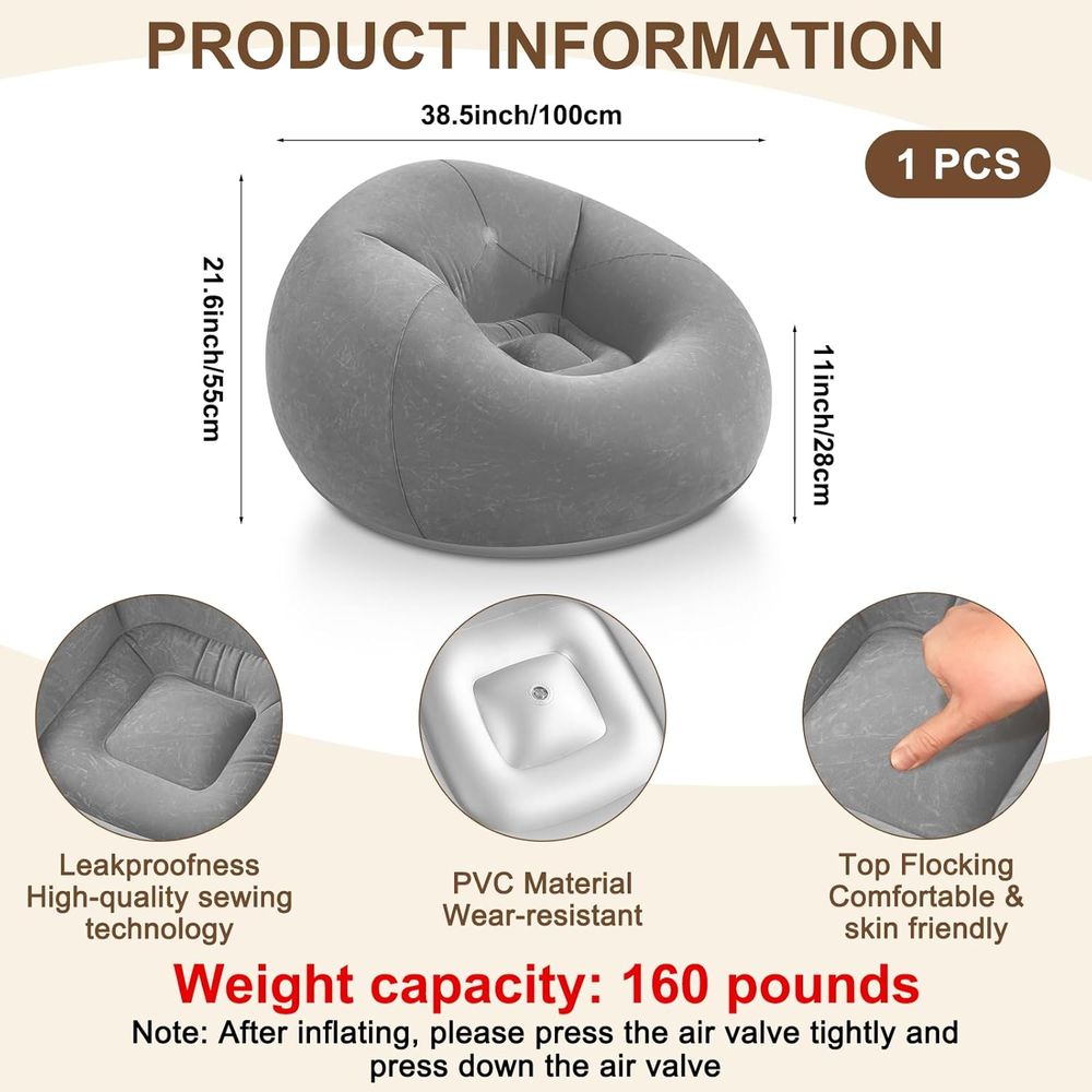 Inflatable Bean Bag Chairs, Gr - Kids Outdoor Bean Bag recension och pris