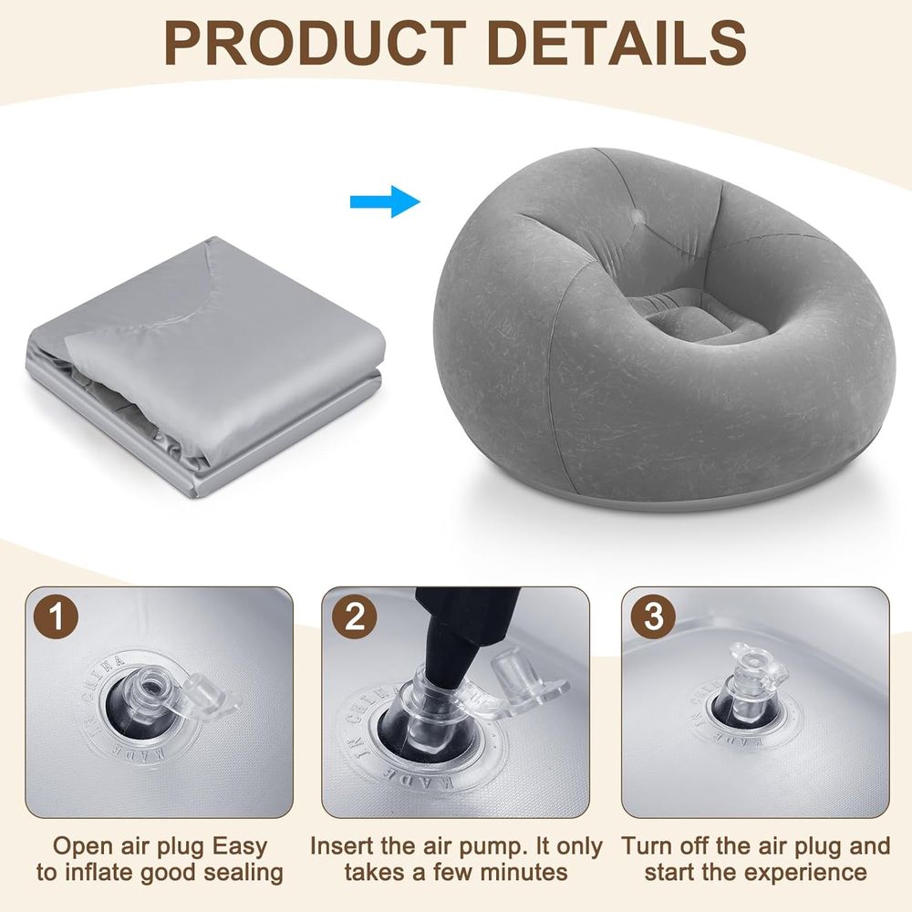 Inflatable Bean Bag Chairs, Gr - Kids Outdoor Bean Bag recension och pris