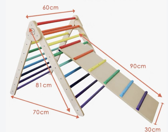 Foldable Wooden Triangle Climb - Kids Outdoor Wooden Playset recension och pris