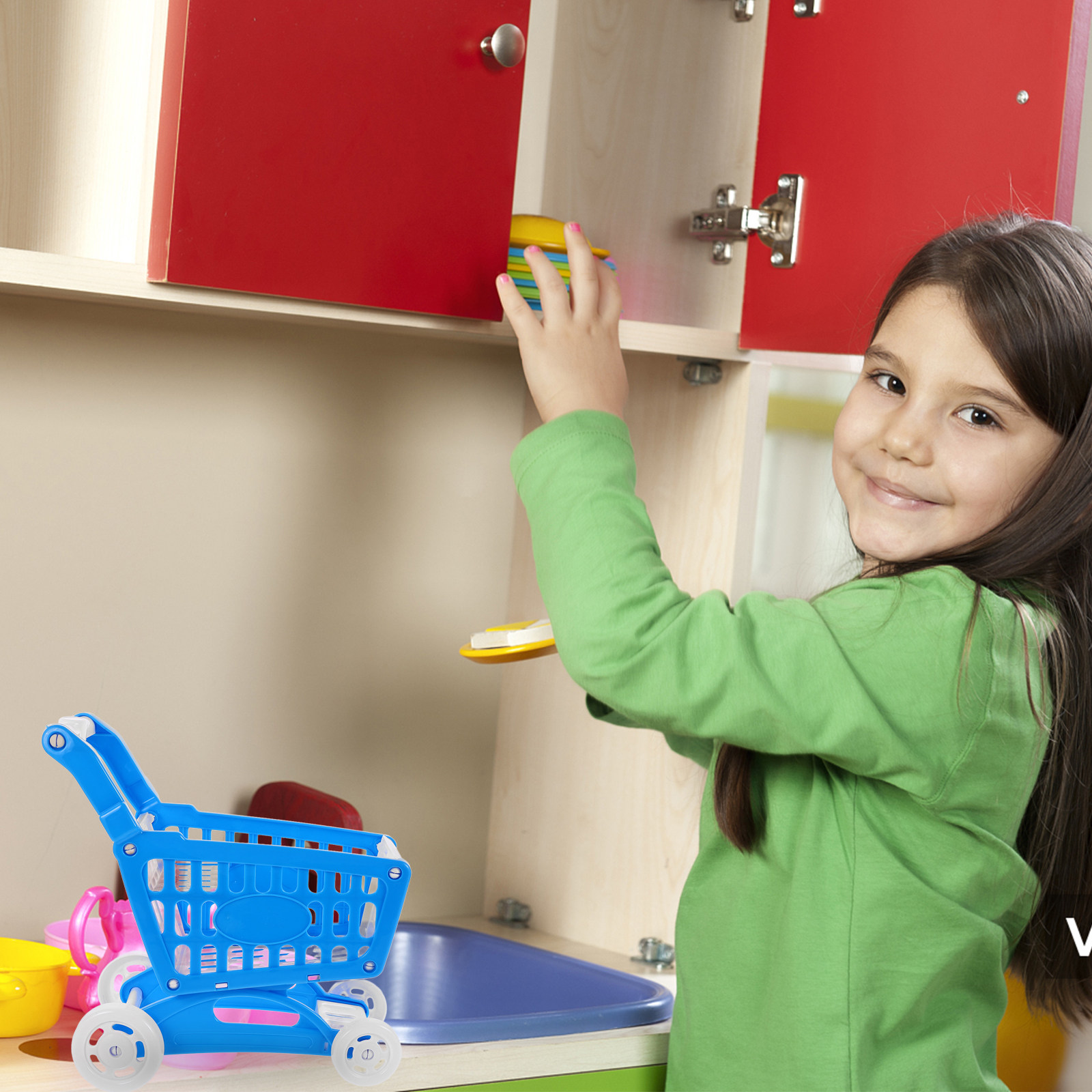Mini Supermarket Shopping Cart - Kids Indoor Outdoor Cart recension och pris