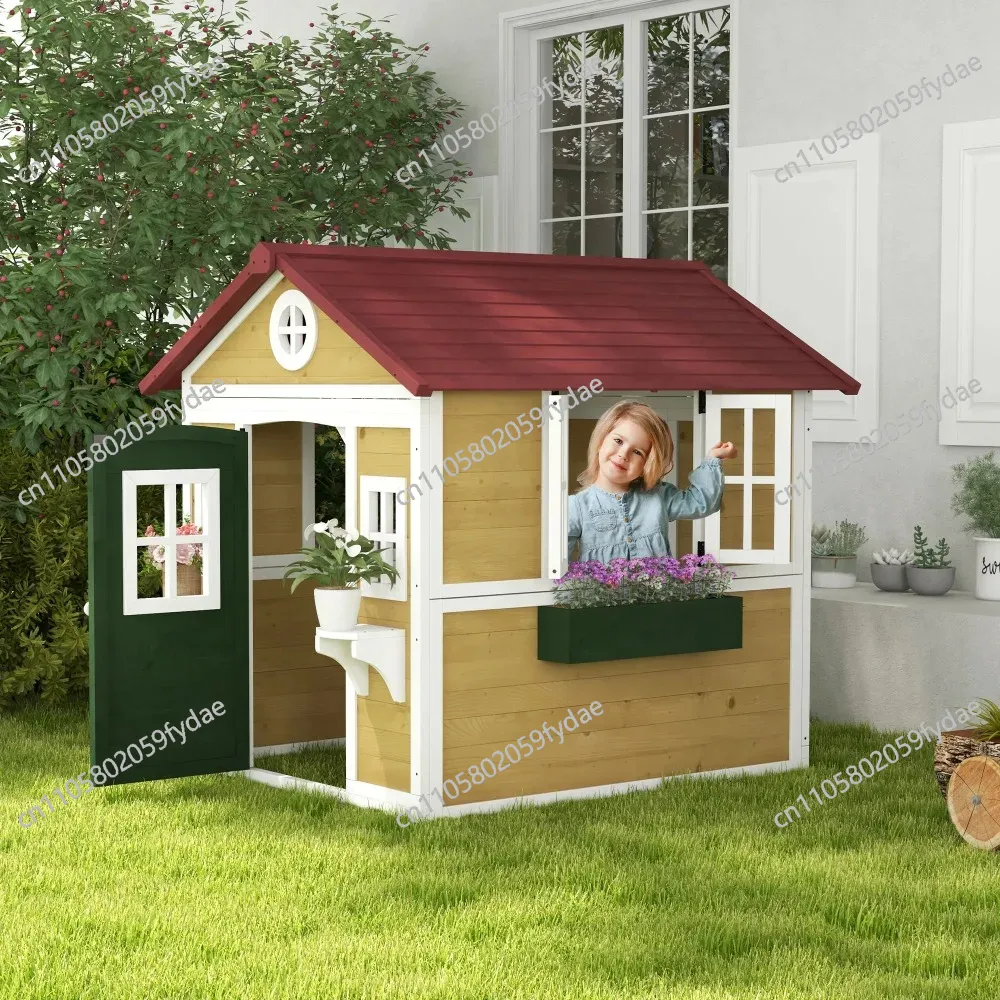 Outdoor Kids Playhouse, Wooden - Kids Outdoor Playhouse recension och pris
