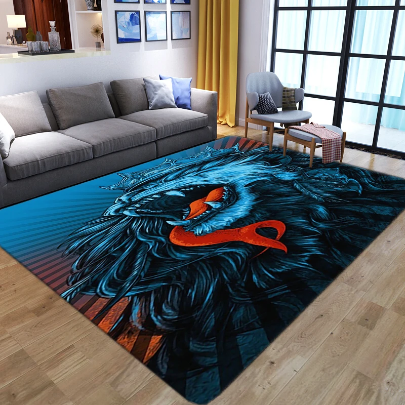 Cartoon Animal Lion 3D Carpets - Kids Outdoor Floor Cushions recension och pris