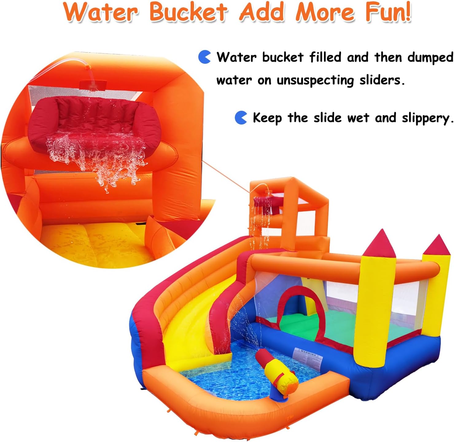 HuaKastro Inflatable Water Sli - Kids Outdoor Playhouse recension och pris