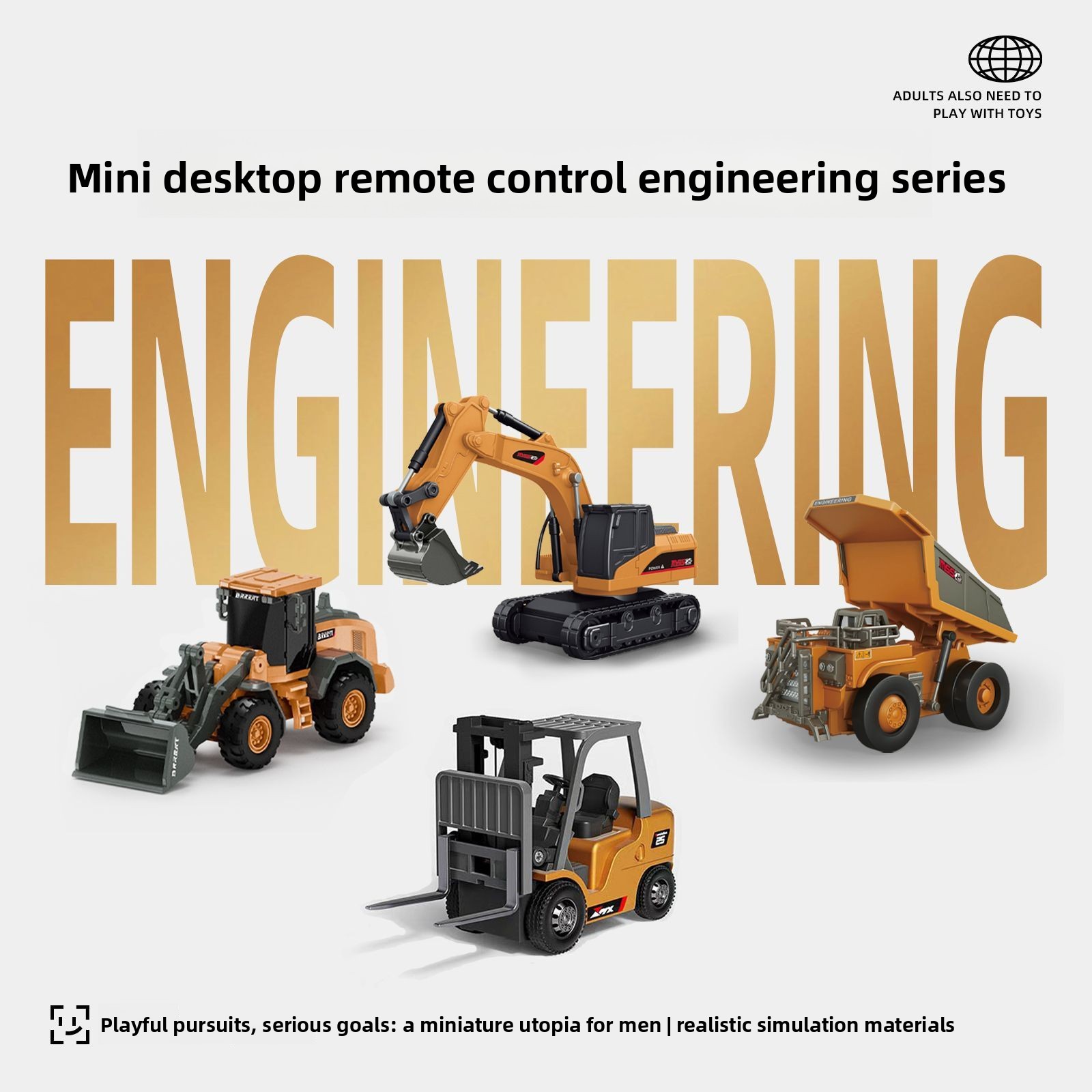 1:64 Metal RC Engineering Car  - Kids Outdoor Excavator recension och pris