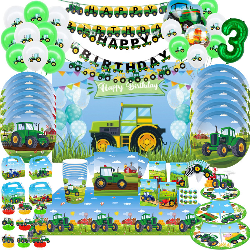 Green Farm Tractor Theme Dispo - Kids Outdoor Excavator recension och pris