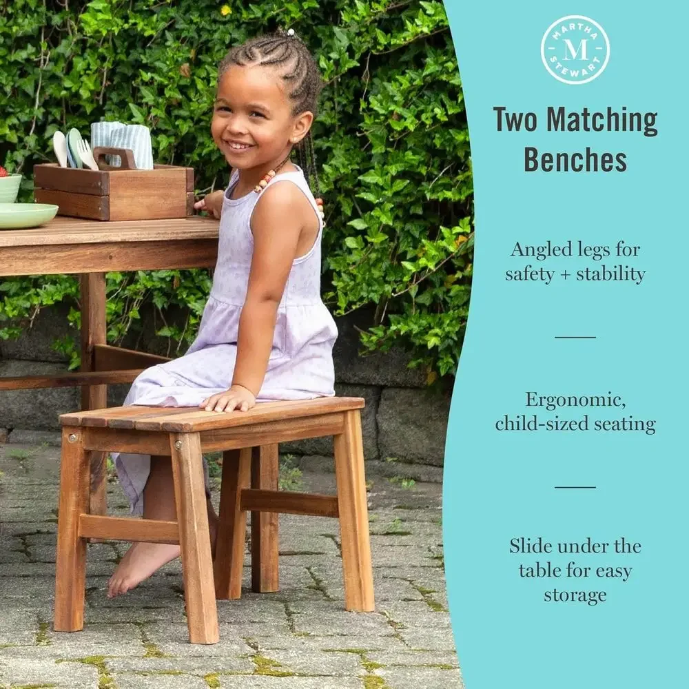 Kids Outdoor Crat Table and 2  - Kids Outdoor Wooden Playset recension och pris