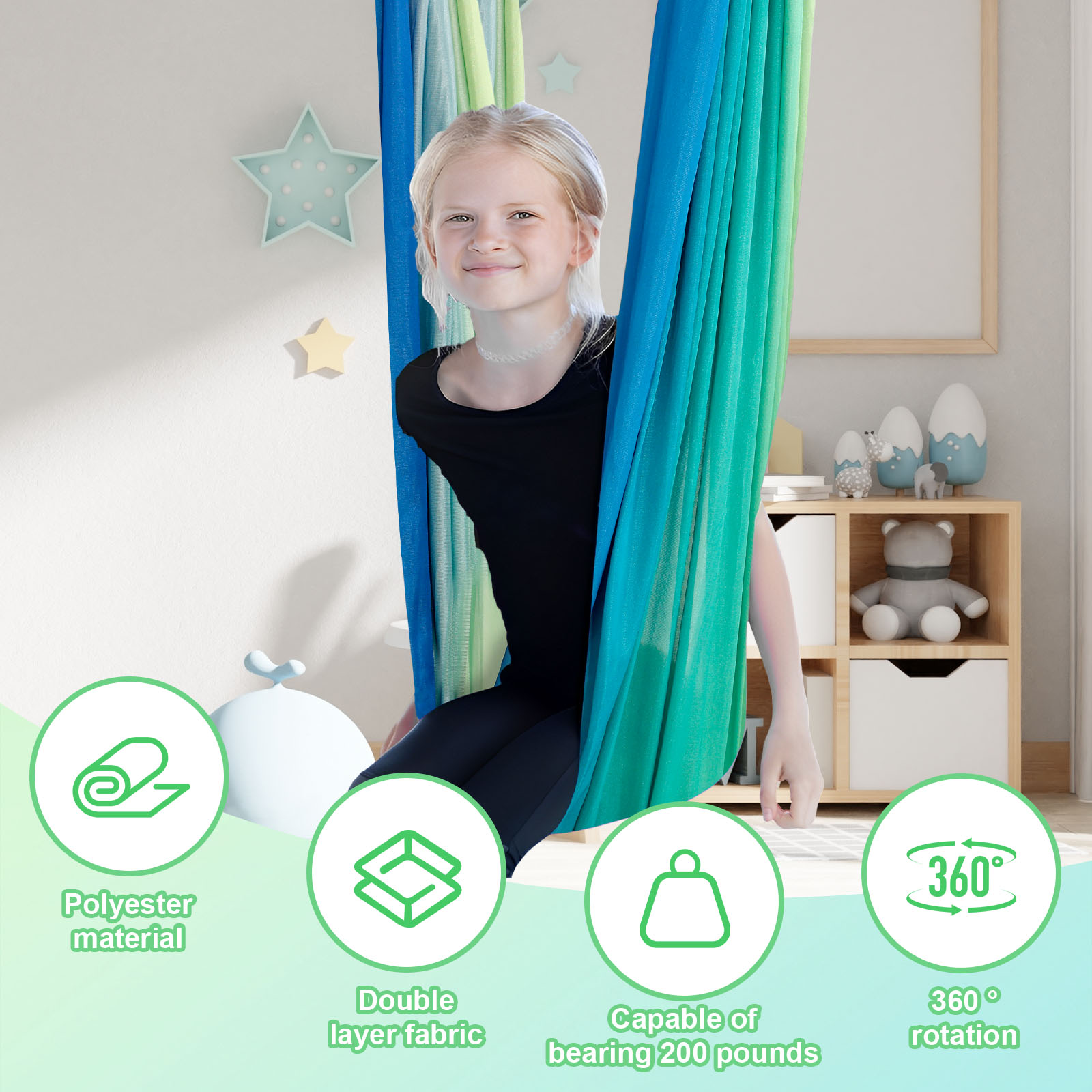 Kids Sensory Swings Double Lay - Kids Outdoor Lounge recension och pris