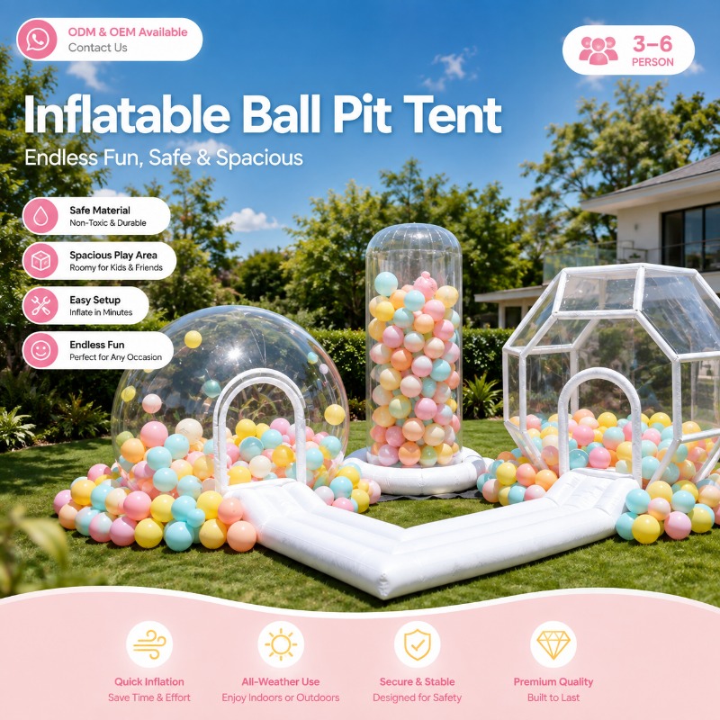Inflatable Ball Pit Tent Trans - Kids Outdoor Playhouse recension och pris