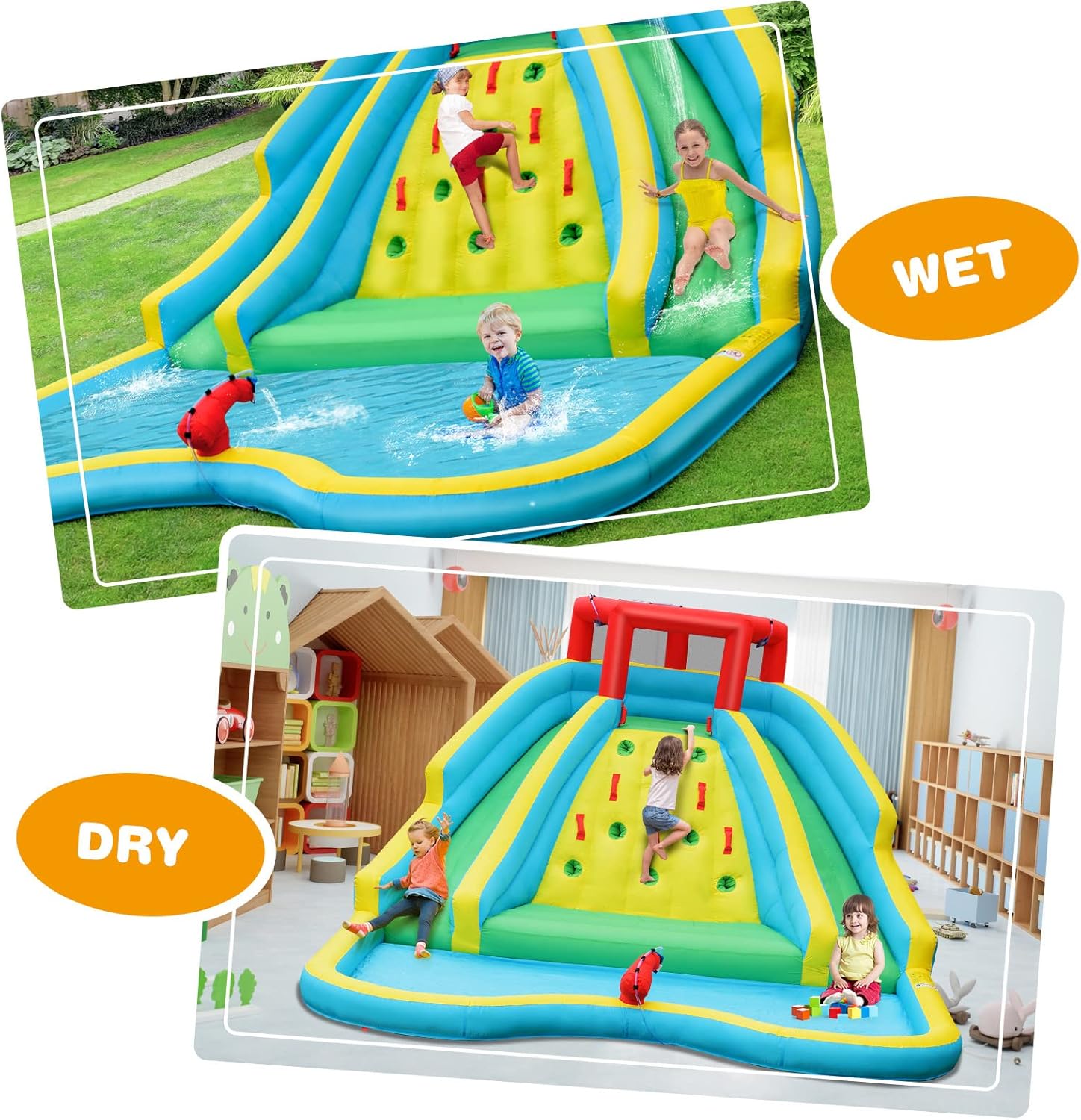 Giant Inflatable Water Slide f - Kids Outdoor Climbing recension och pris
