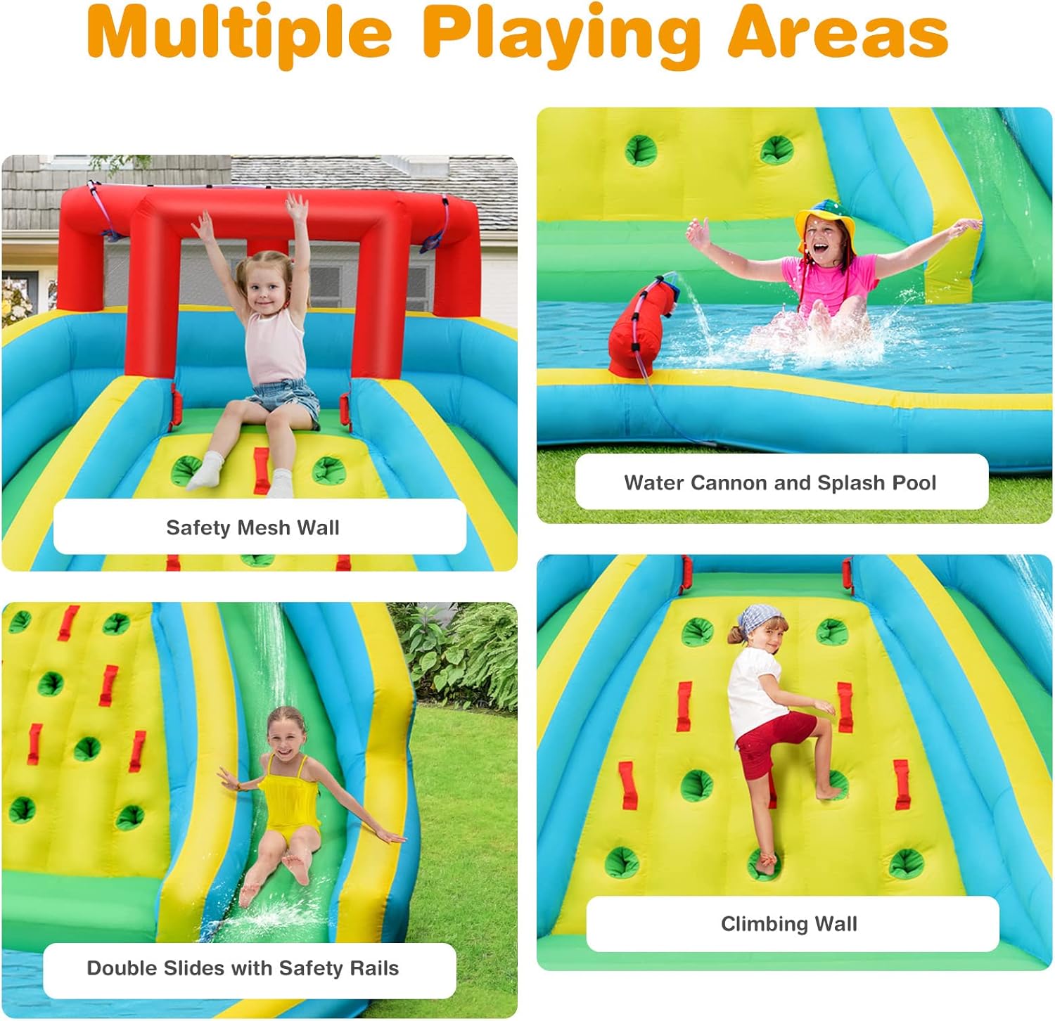 Giant Inflatable Water Slide f - Kids Outdoor Climbing recension och pris