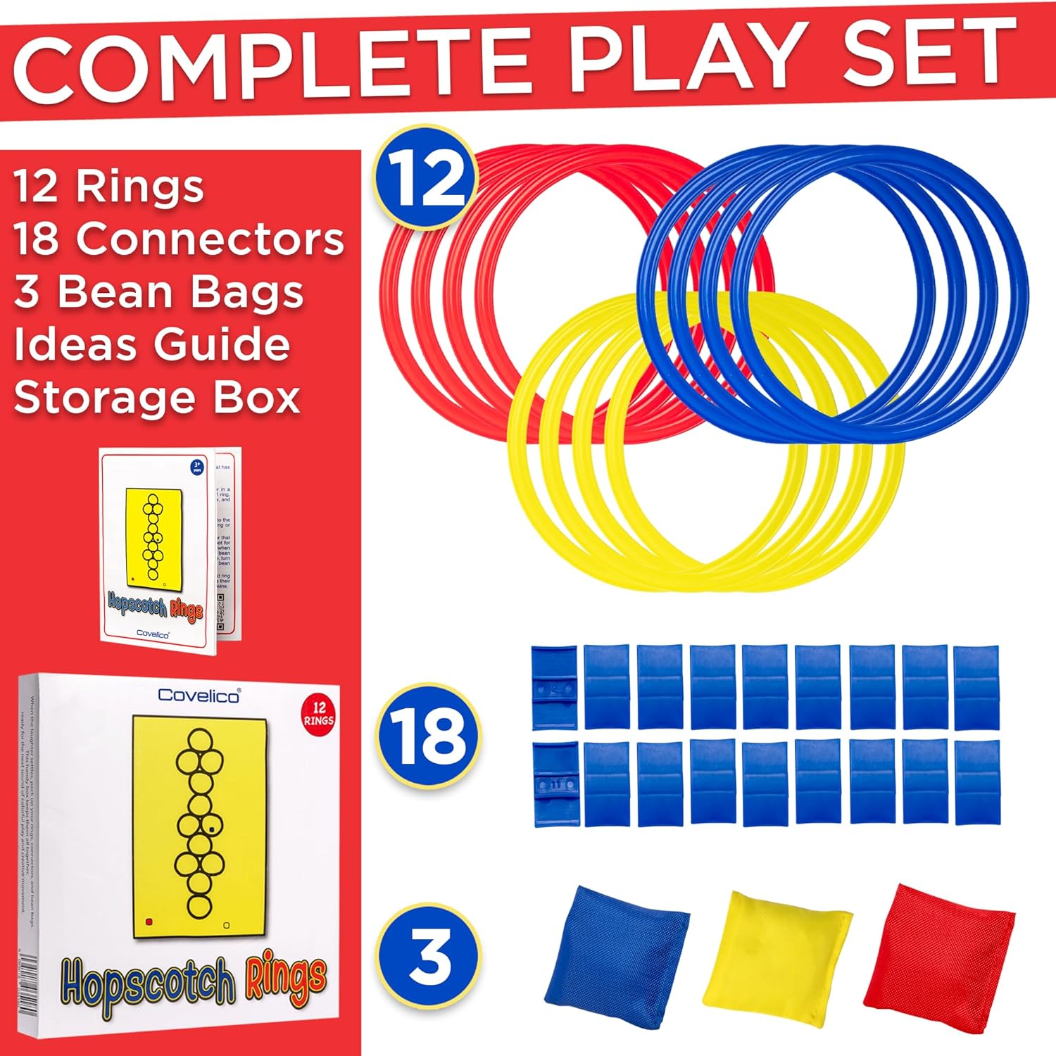 Hopscotch Rings, 12 x 11 Inch  - Kids Outdoor Bean Bag recension och pris