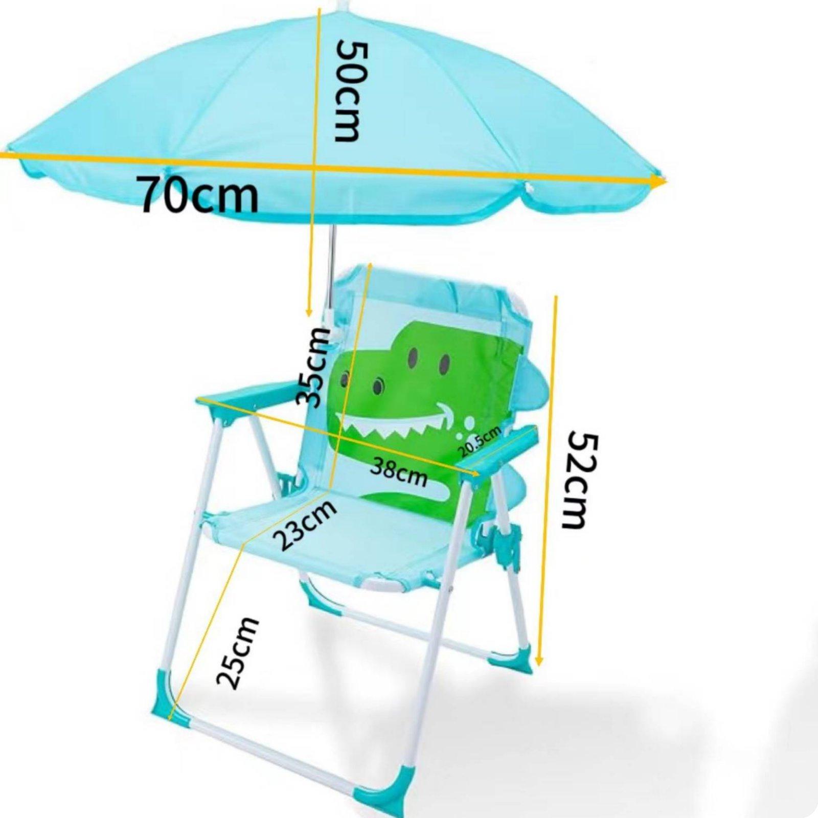 Kids Beach Chair with Umbrella - Kids Outdoor Foldable Chair recension och pris