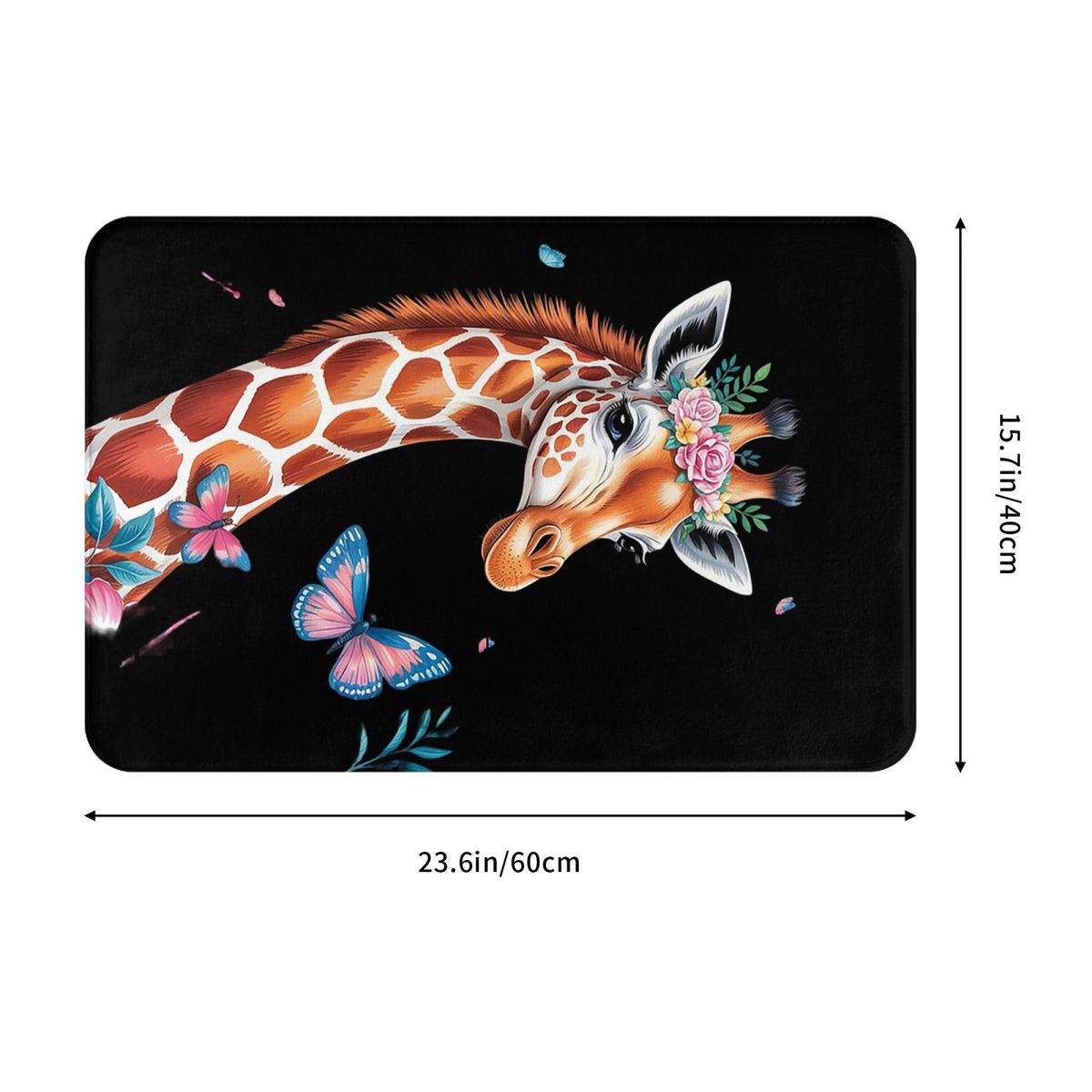 Cute Giraffe With Flowers I Ki - Kids Outdoor Floor Cushions recension och pris
