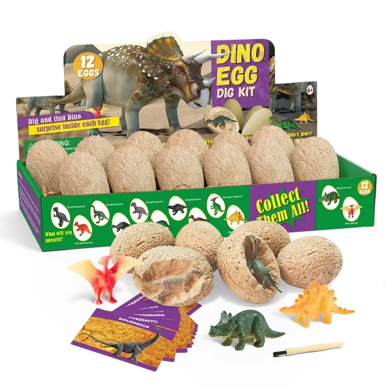 12PCS Archeological Dinosaur E - Kids Outdoor Excavator recension och pris