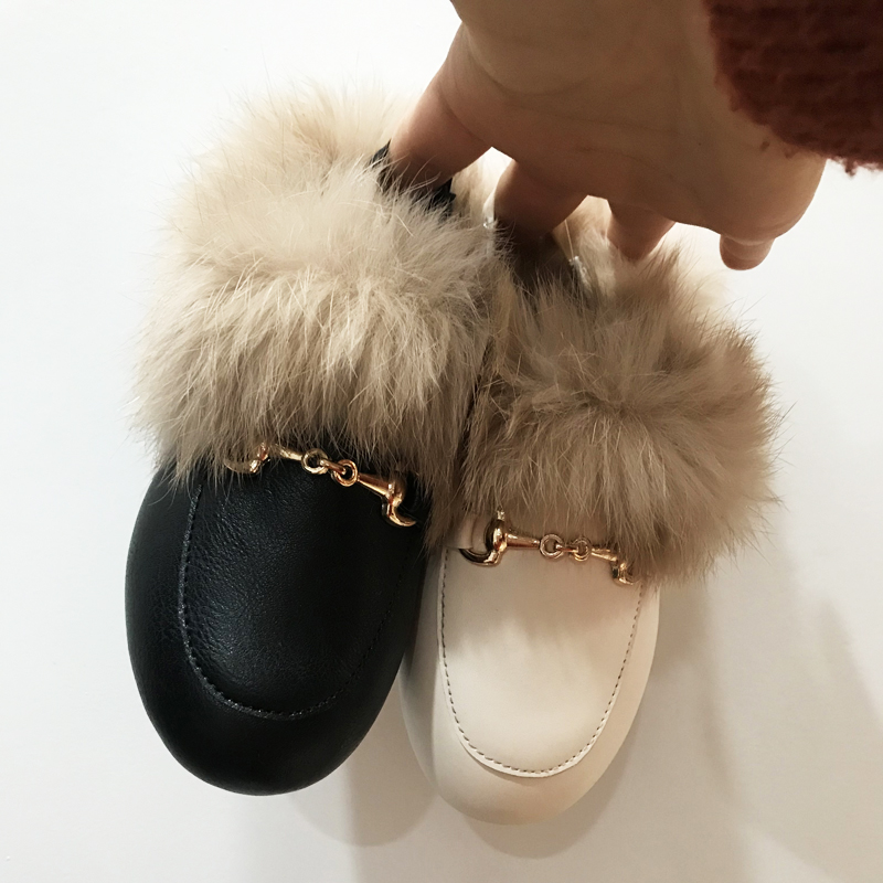 Winter Kids Fur Princess Shoes - Kids Indoor Outdoor Slippers recension och pris
