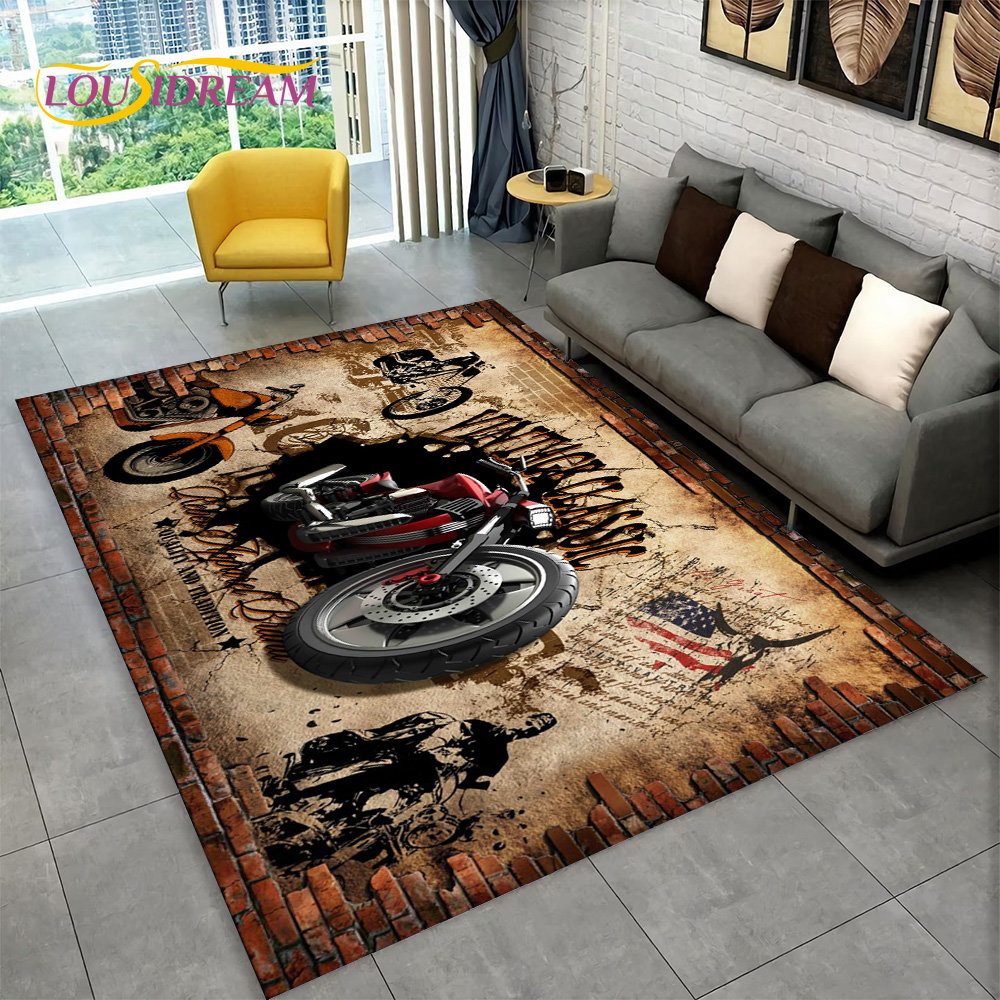 3D Retro Vintage Motorcycle Ar - Kids Outdoor Lounge recension och pris