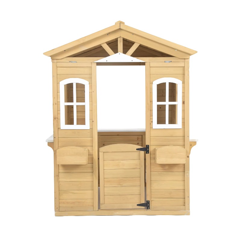 Modern Classic Solid Wood Play - Kids Outdoor Playhouse recension och pris