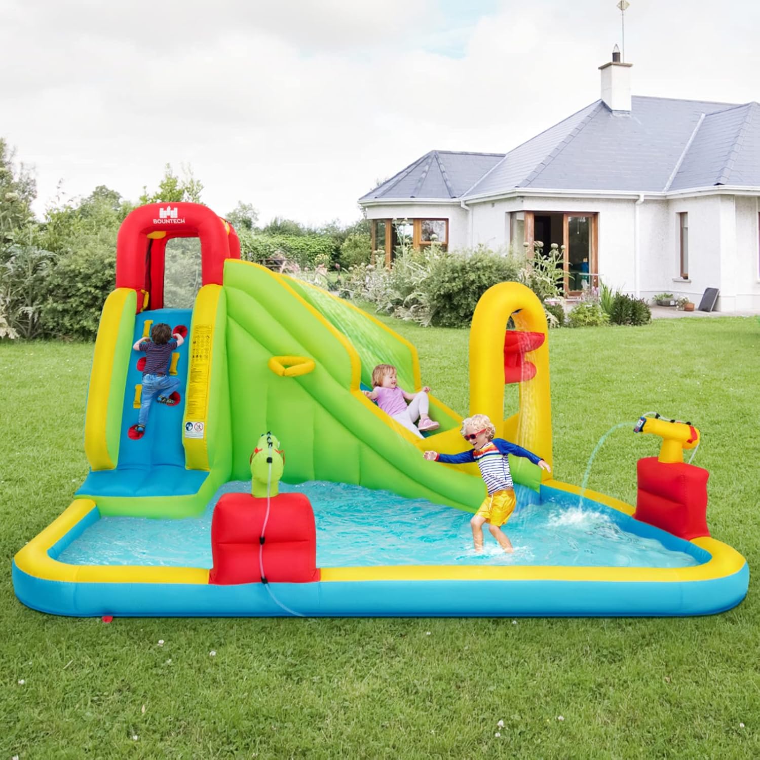 Mega Inflatable Water Park Bou - Kids Outdoor Climbing recension och pris