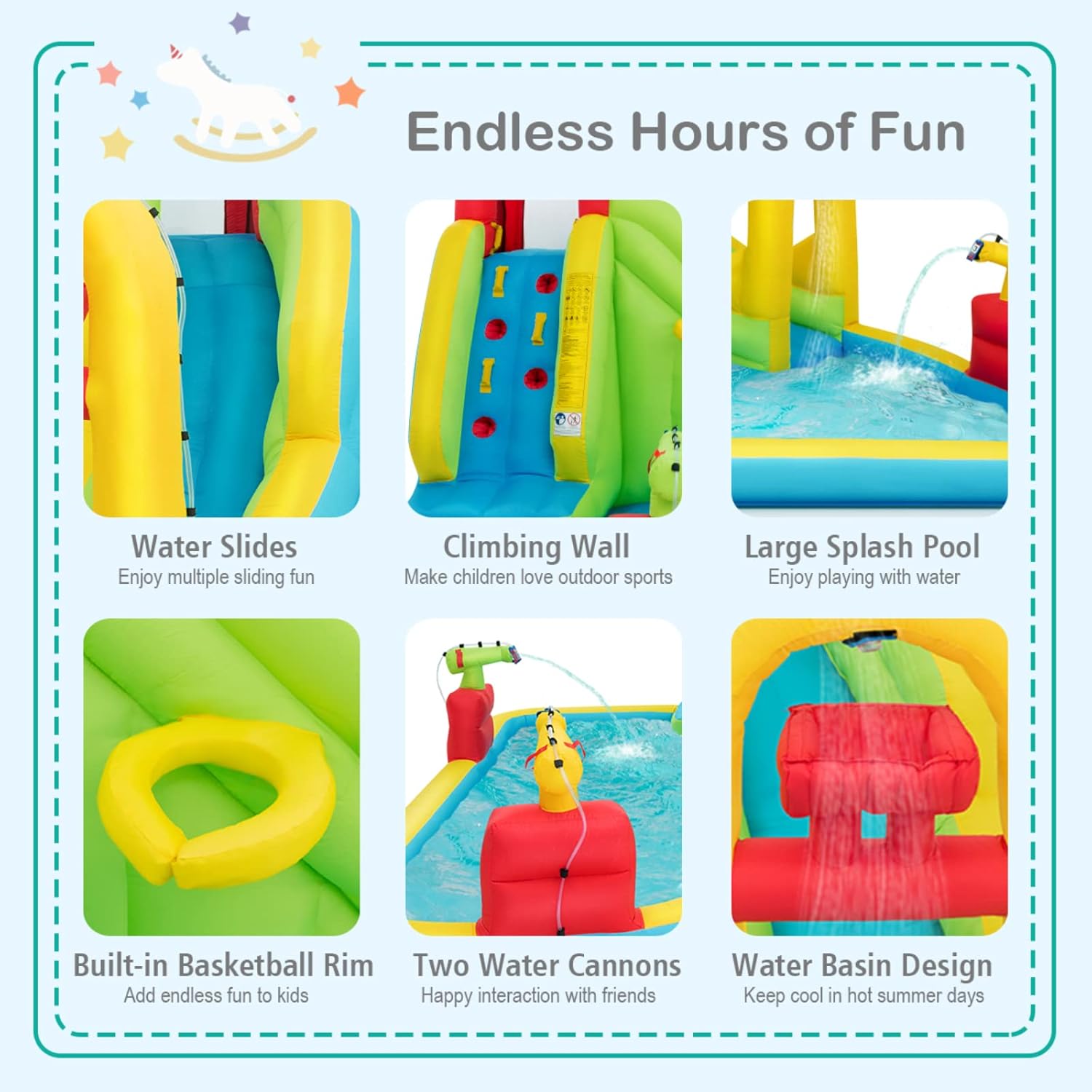 Mega Inflatable Water Park Bou - Kids Outdoor Climbing recension och pris