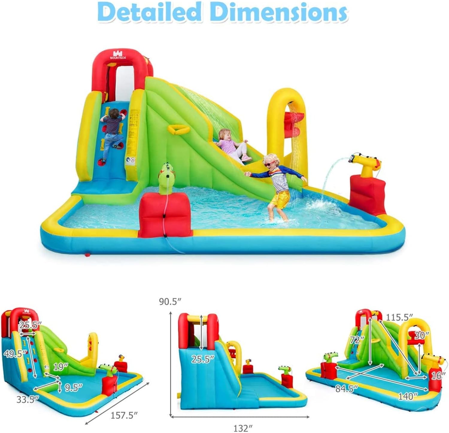 Mega Inflatable Water Park Bou - Kids Outdoor Climbing recension och pris