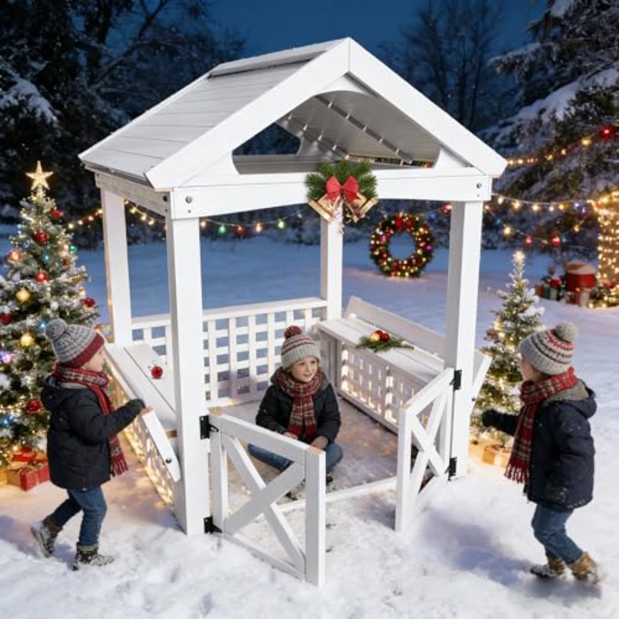 Outdoor Wooden Playhouse For K - Kids Outdoor Playhouse recension och pris