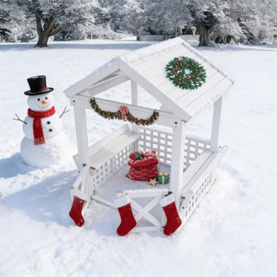 Outdoor Wooden Playhouse For K - Kids Outdoor Playhouse recension och pris