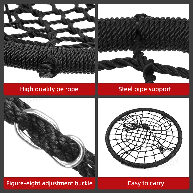 IMBABY Kids Round Net Nest Swi - Kids Outdoor Nest Swing recension och pris