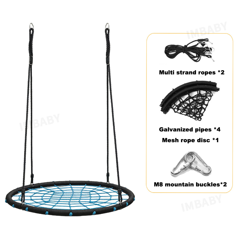 IMBABY Kids Round Net Nest Swi - Kids Outdoor Nest Swing recension och pris