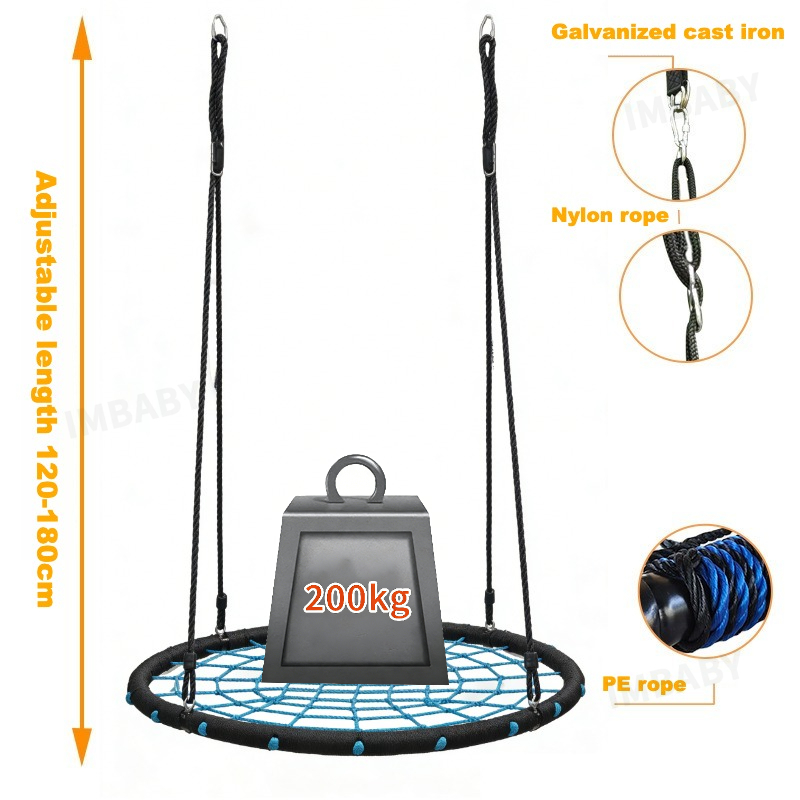 IMBABY 100cm Round Net Nest Sw - Kids Outdoor Nest Swing recension och pris