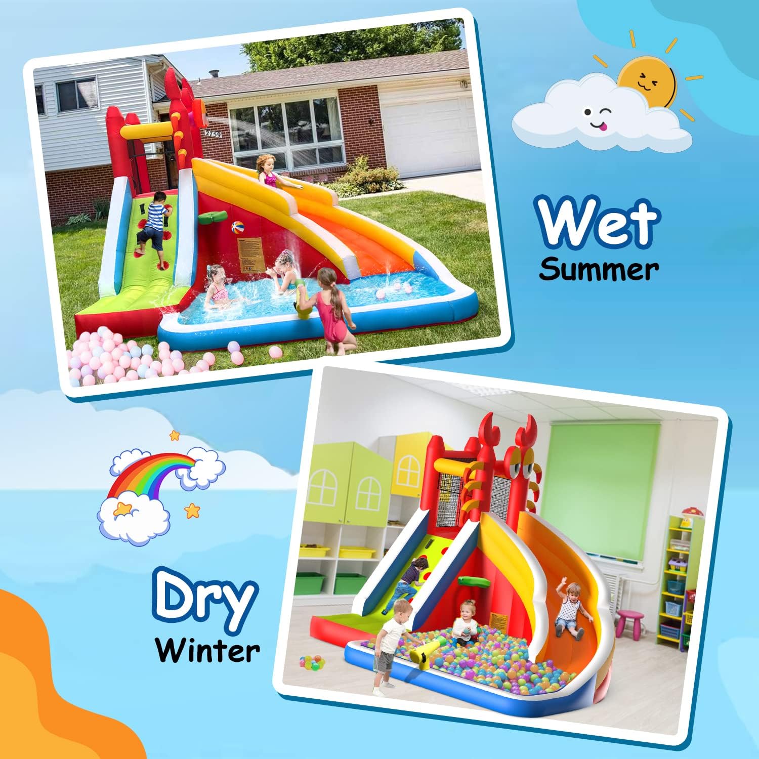 Large Inflatable Bounce House  - Kids Outdoor Climbing recension och pris
