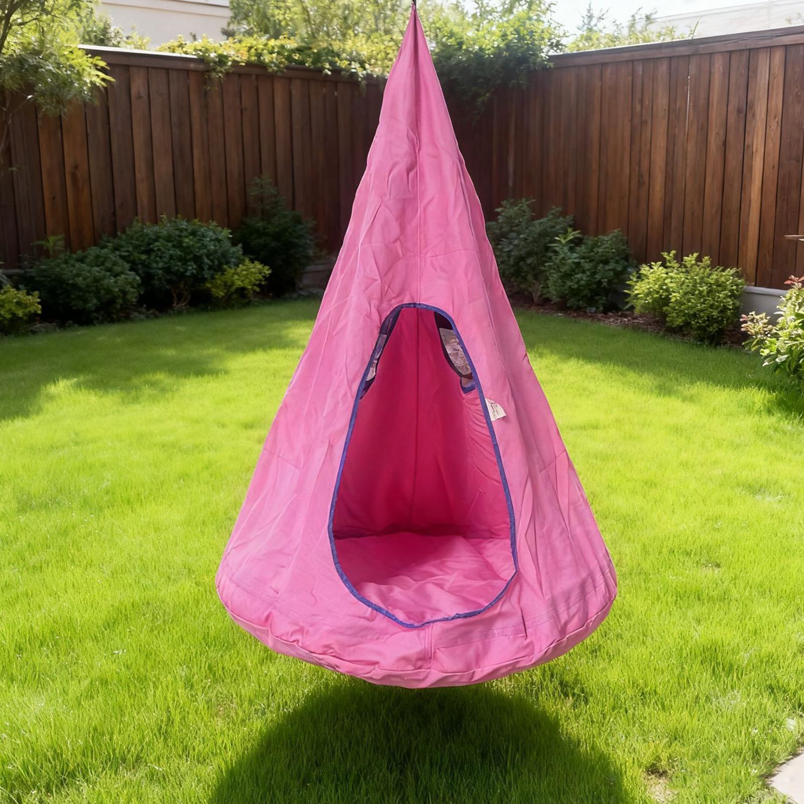 Kids Pod Swing Seat With Cushi - Kids Outdoor Nest Swing recension och pris