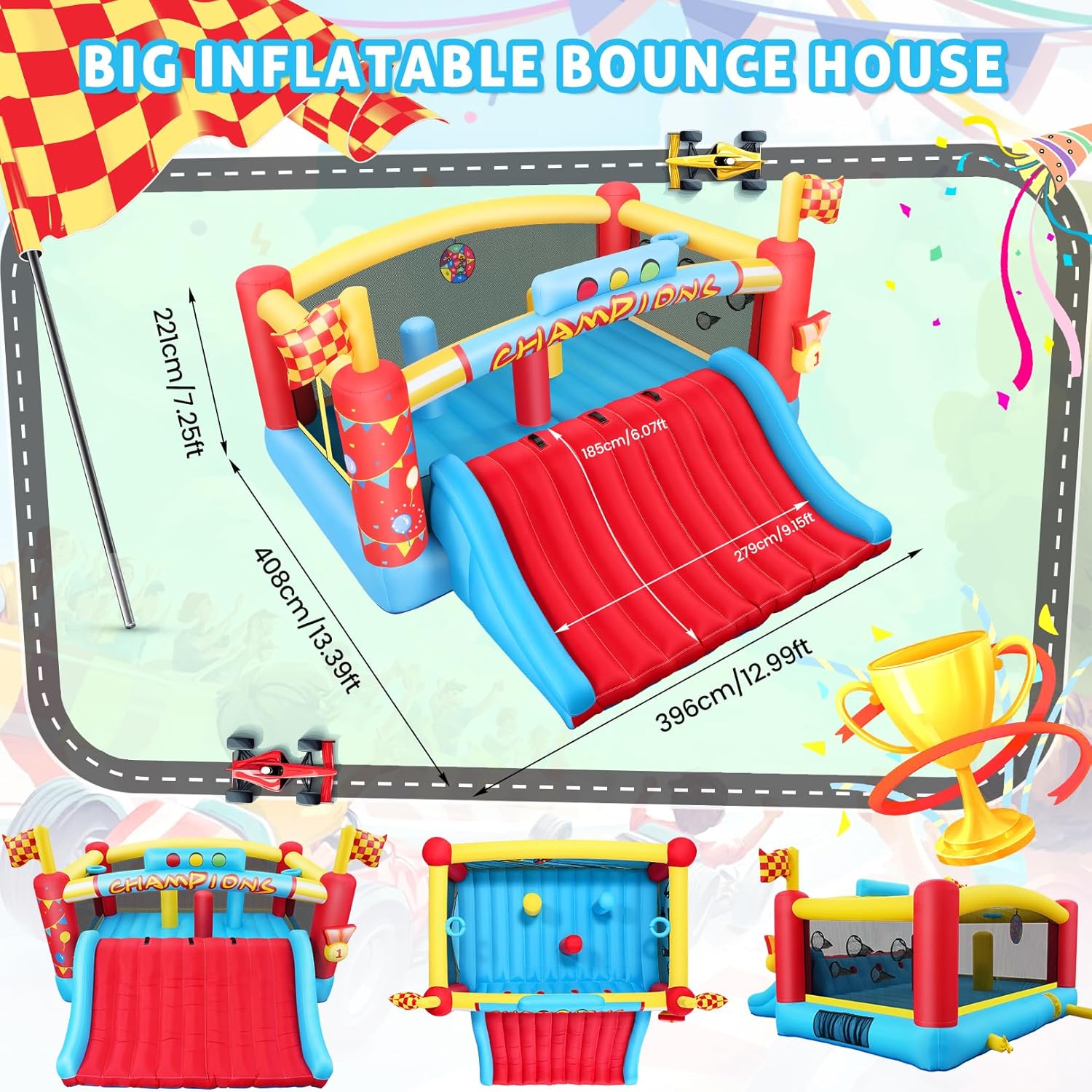 13FT Big Inflatable Bounce Hou - Kids Outdoor Games recension och pris