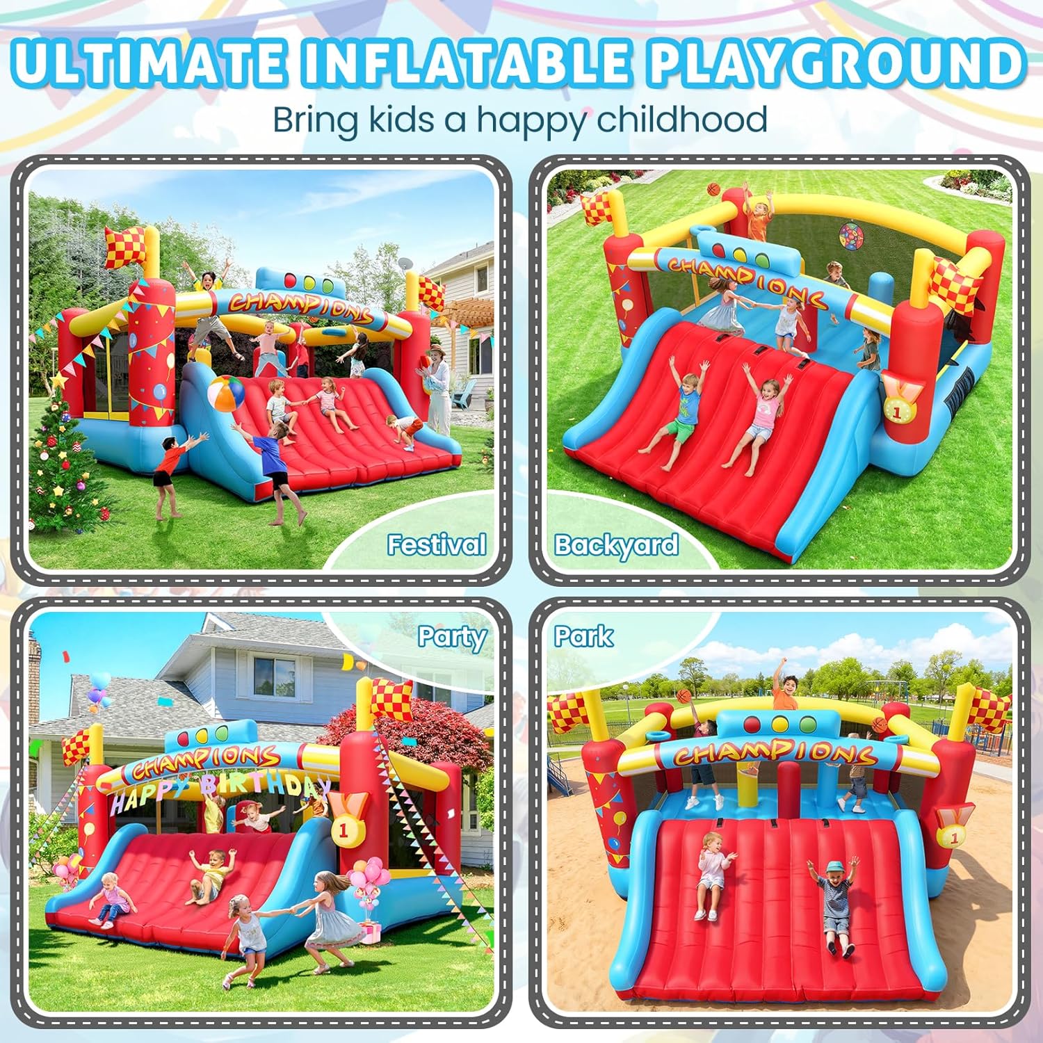 13FT Big Inflatable Bounce Hou - Kids Outdoor Games recension och pris