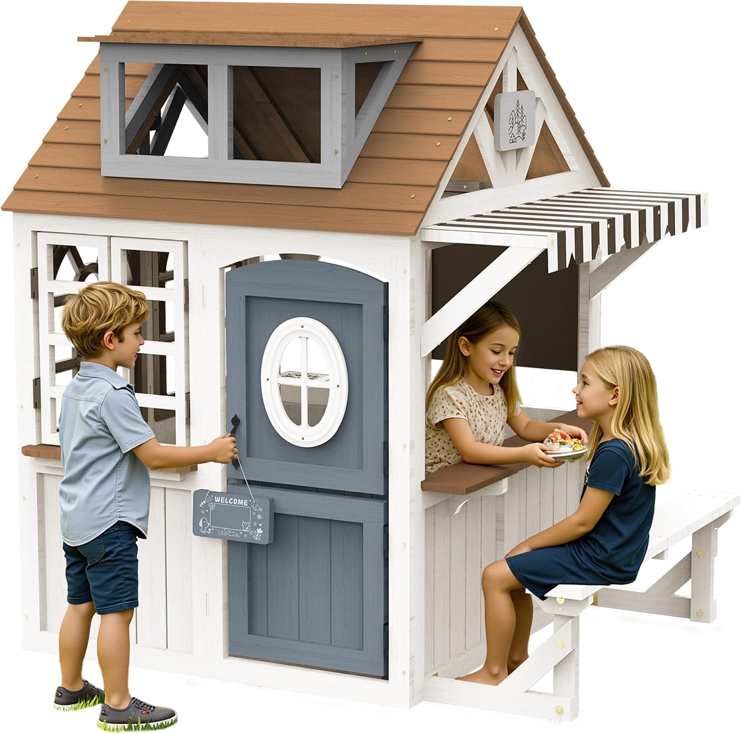Albott Kids Outdoor Wooden Pla - Kids Outdoor Wooden Playset recension och pris