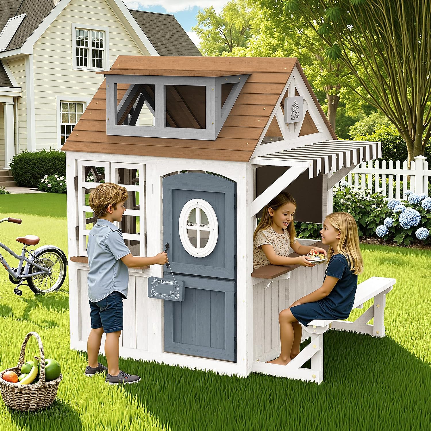Albott Kids Outdoor Wooden Pla - Kids Outdoor Wooden Playset recension och pris