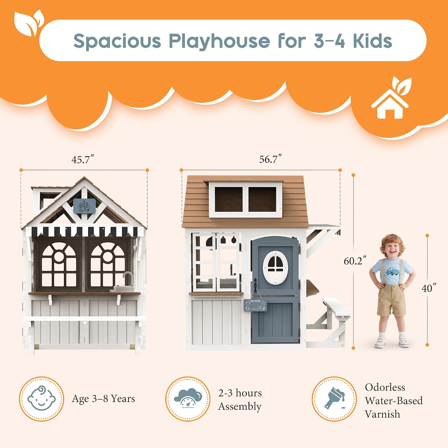 Albott Kids Outdoor Wooden Pla - Kids Outdoor Wooden Playset recension och pris