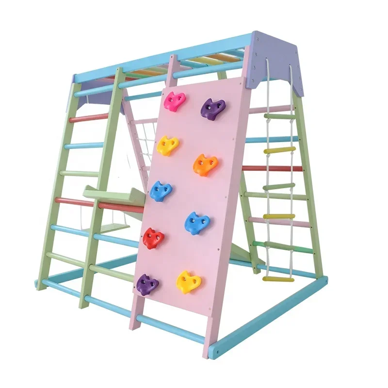 Kids Wooden Climbing Frame Ind - Kids Outdoor Wooden Playset recension och pris