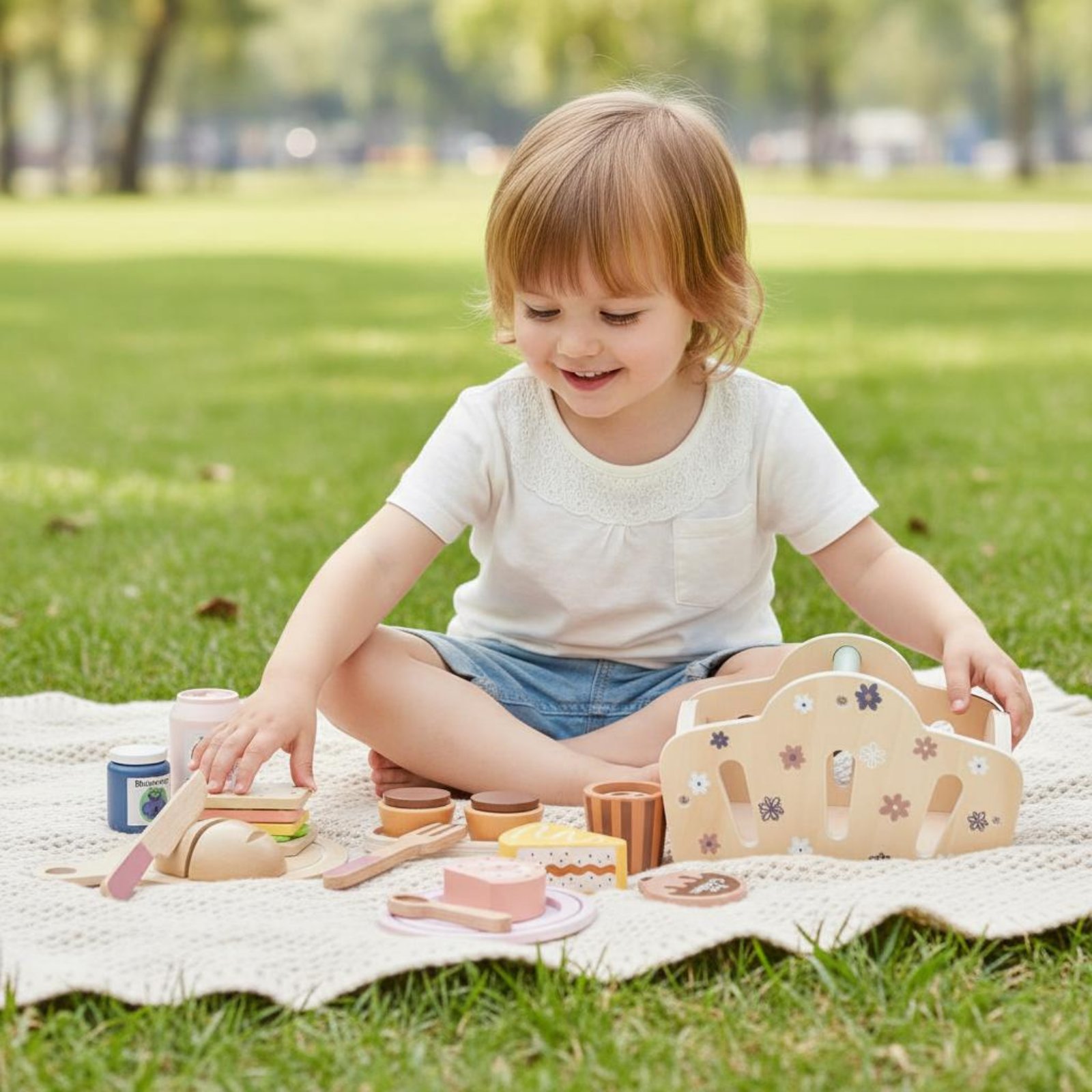 Wooden Outdoor Meal Basket Bas - Kids Outdoor Wooden Playset recension och pris