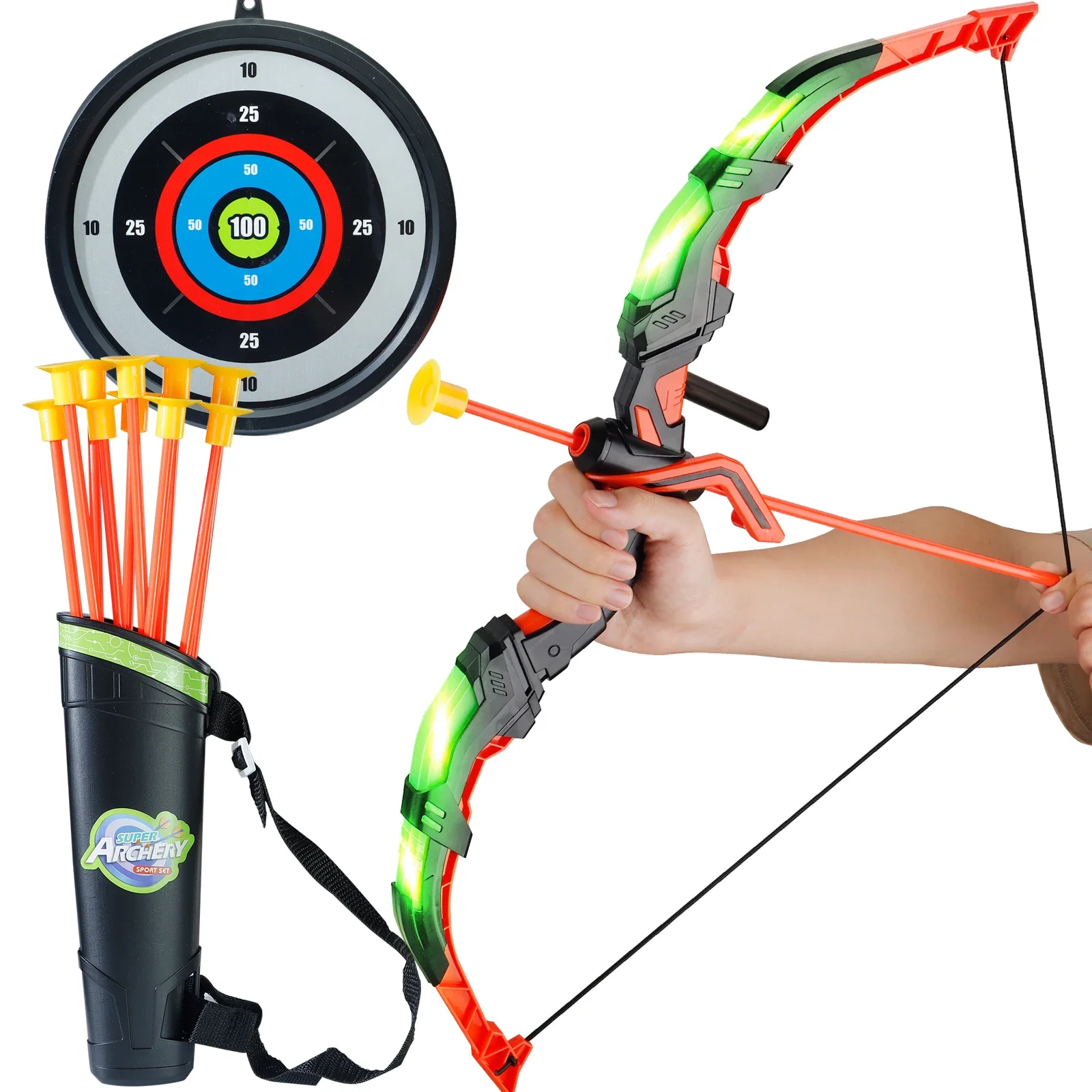 Kids LED Archery Toy Set, Hand - Kids Outdoor Archery Set recension och pris