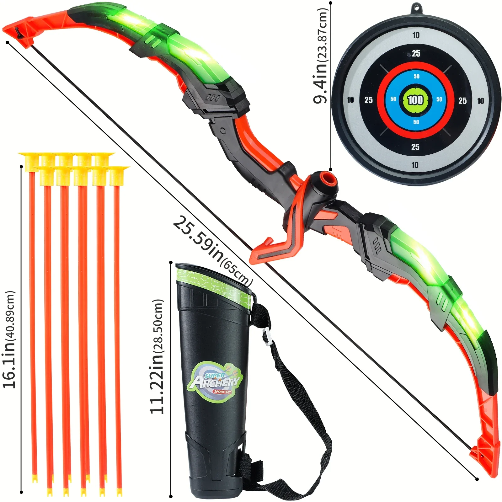 Kids LED Archery Toy Set, Hand - Kids Outdoor Archery Set recension och pris