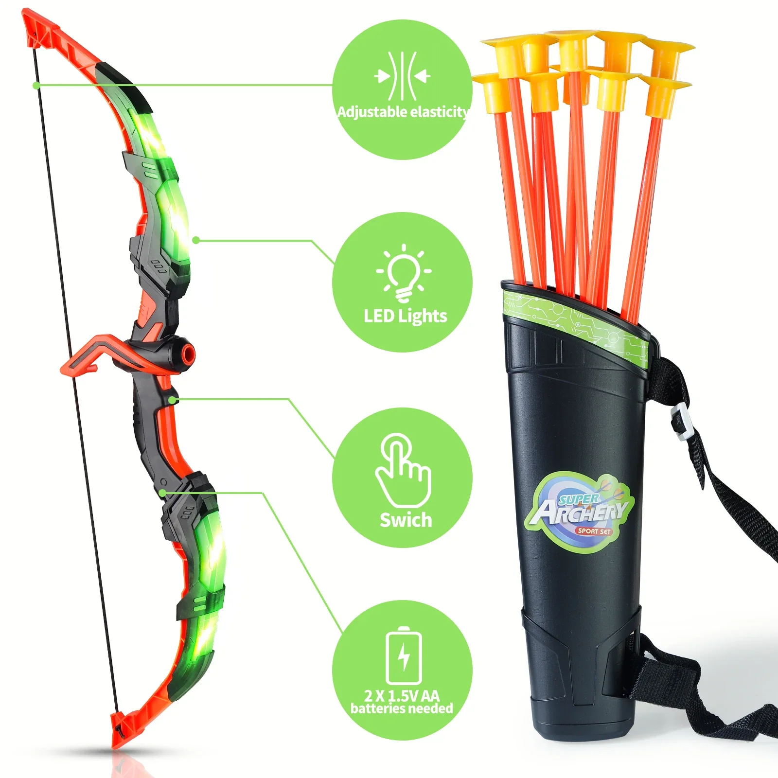Kids LED Archery Toy Set, Hand - Kids Outdoor Archery Set recension och pris