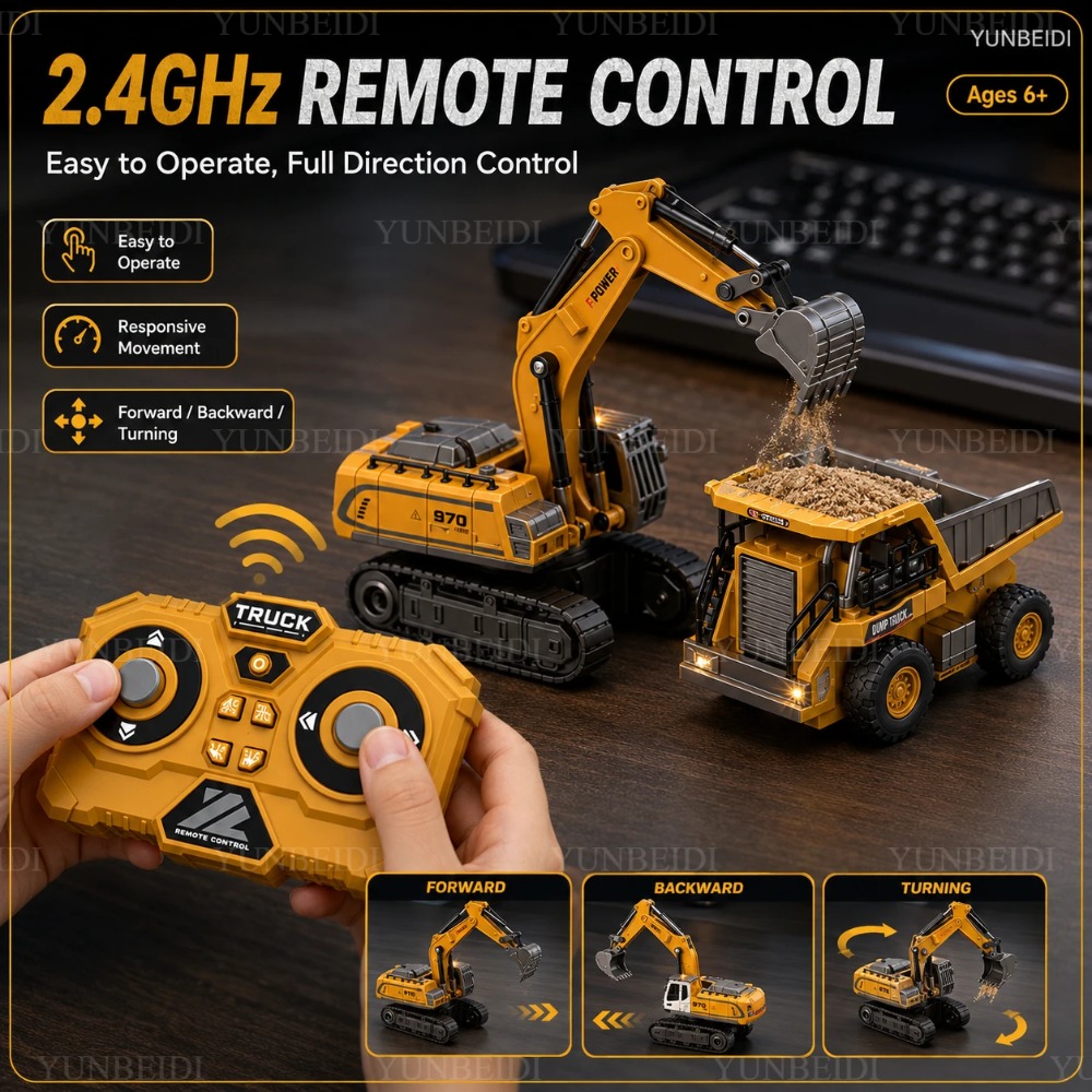 Remote Control Mini Alloy Car  - Kids Outdoor Excavator recension och pris