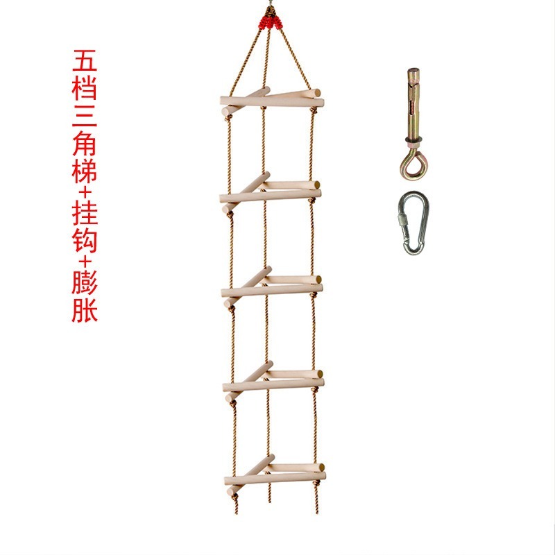 5 Rungs Single Head Wooden Tri - Kids Outdoor Ladder recension och pris